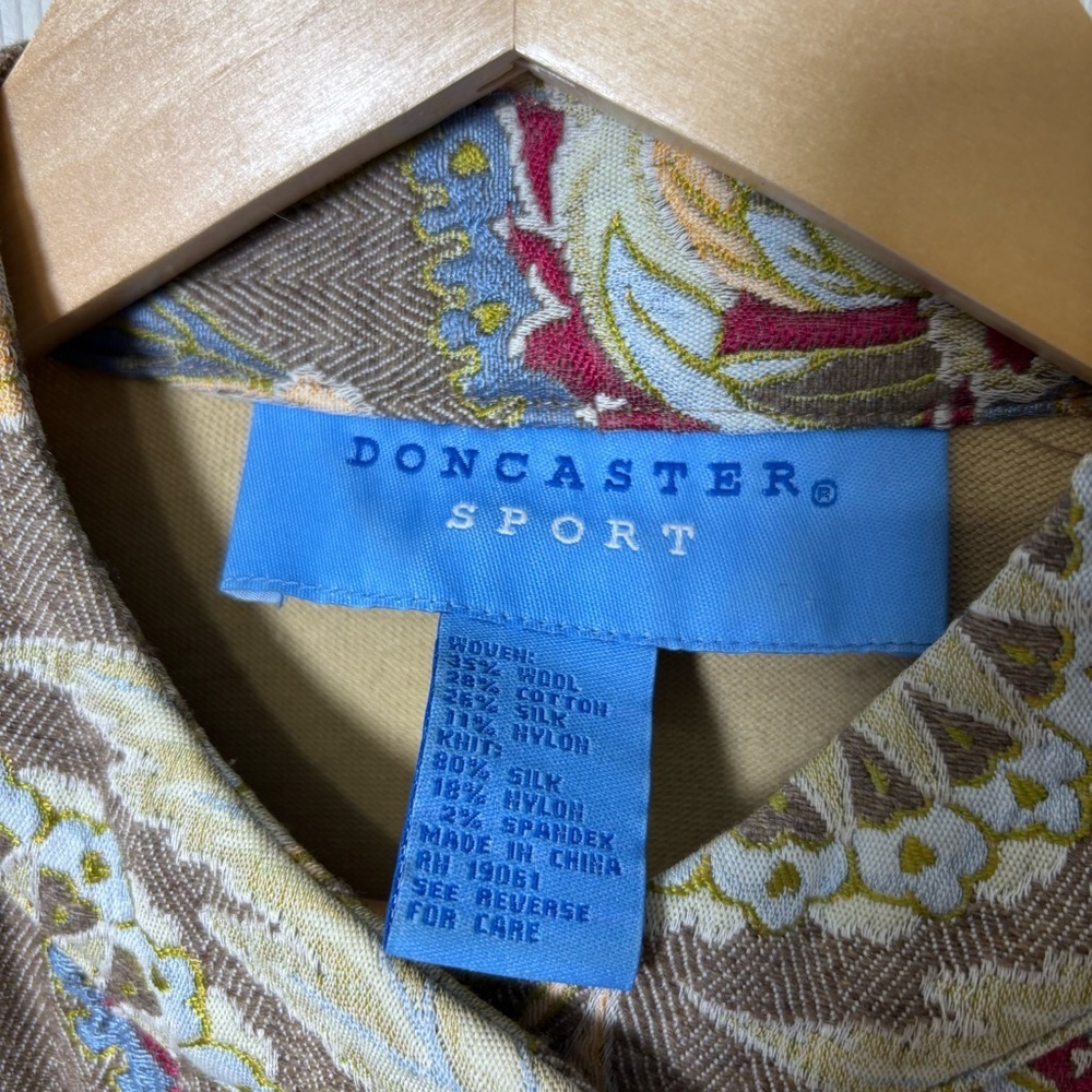 Doncaster Cottagecore Tapestry Jacket Womens 10 Wool Silk Blend Victorian Luxury - Picture 3 of 13